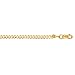 14K Solid Yellow Gold 1.5mm Cuban Curb Link Chain Necklace- Made in Italy- 16