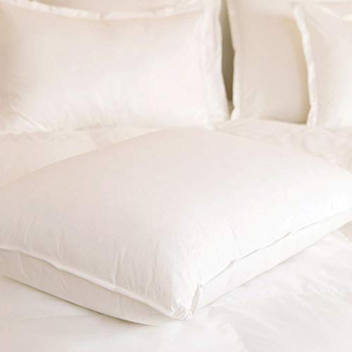 DOWNLITE Luxury Hotel Collection 400 TC 25/75 Down and Feather Blend Pillow - Pretty Firm Density Hypoallergenic White Goose Down (King 20" x 36")