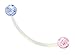 Glitter Sports or Pregnancy Belly Ring (Pink/Blue)