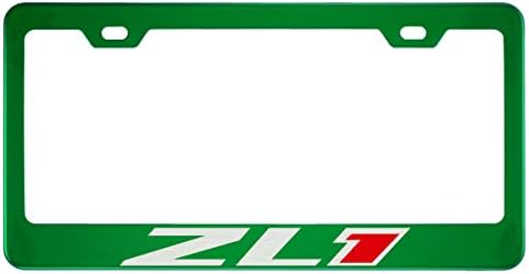 Chevy Camaro ZL1 Mirror Jade Green License Plate Frame (Zinc)