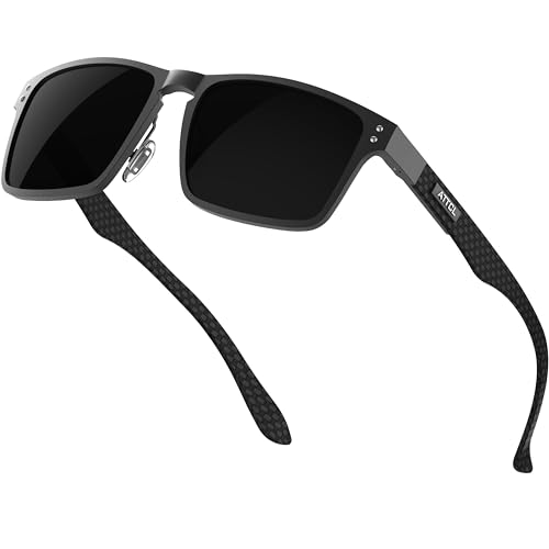 ATTCL Gafas de sol polarizadas para hombres fibra de carbono Lentes de sol con protección UV
