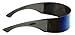 Futuristic Shield Sunglasses Monoblock Cyclops Blue Mirror Lens