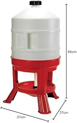 Kerbl Novital Ascott 30lt Poultry Drinker Red White with Carry Handle view 6