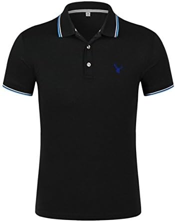 Koyong Magic Summer Style -Staff Uniform T-shirt / Classic Deer Head Polo Shirts-Black-XL