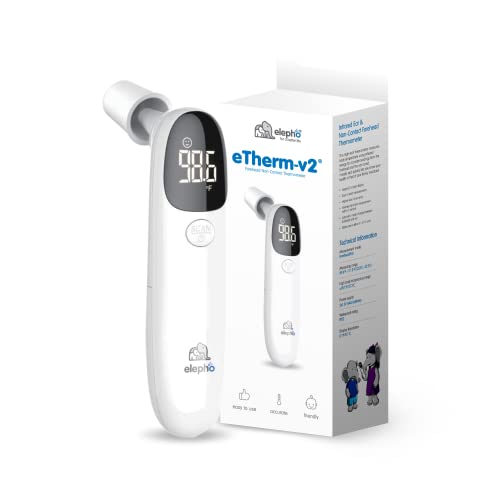 Elepho eTherm Ear & Forehead NonContact Thermometer Infrared & Digital
