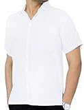 LA LEELA BEACH POCKET FRONT LUAU PARTY CARIBBEAN CAMP HAWAIIAN SHORT SLEEVES Golf Open Collar shirt MEN Plain White L Spring Summer 2017