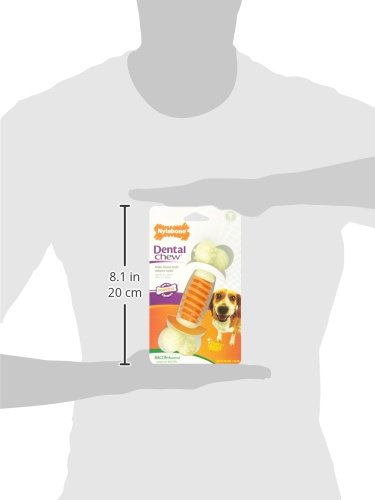 Nylabone Dental Chew Medium Bacon flavored Pro Action Bone Dog Chew Toy