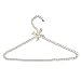 SODIAL(R) White Plastic Beaded Bow Hanger Hook Rack For Adult 39cm