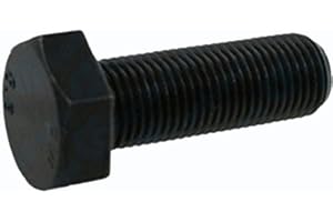 (5) 12-1.25 X 35mm Metric Hex Hd Din 961 Cl 8.8 - Black Clipsandfasteners Inc