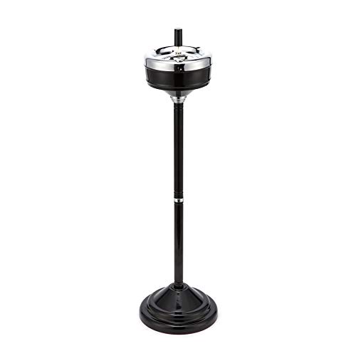 COZ Adjustable Outdoor Standing Ashtray, Chrome Contemporary Windproof
