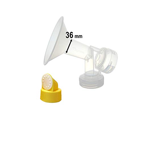 One-Piece Breastshield w/Valve and Membrane for Medela Breast Pumps (XX-Large 36mm)