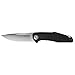 Kershaw Atmos Folding Pocketknife (4037); 3-in. 8Cr13MoV Stainless Steel Drop Point Blade; Black G10 Handle with Carbon Fiber; Inset Liner Lock; KVT Manual Open; Reversible Deep-Carry Pocketclip; 1 oz