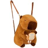Capybara Bow Bowknot Orange Flower Lollipop Cute Plush Backpack Kawaii Cartoon Design for Women Ita Bag (Bread slices)