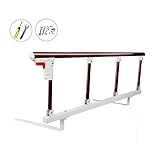 Bed Rail Safety Guard for Toddler, Elderly,Seniors, Adults, Kids Folding Bed Assist Handle Hospital Railing Bumper Bar (Light Dark Red)