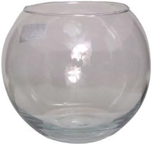 Glassware 12 x 6 (15cm) Clear Glass Fish Bowl Bubble Ball Table Wedding Display Vase