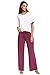 CYZ Women's Basic Stretch Cotton Knit Pajama Sleep Lounge Pan-BordeauxMelange-M