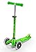Micro Kickboard - Mini Deluxe LED - Three Wheeled, Lean-to-Steer Swiss-Designed Micro Scooter for Toddlers & Children with Motion-Activated Light-Up Wheels for Ages 2-5 (Green)