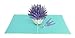 PopLife® French Lavender Pop Up Mother's Day Card - 3D Flower Anniversary Pop Up, Happy Birthday, Thank You, Valentine's Day Gift - Folds Flat for Mailing - for Mom, for Daughter, Wife, Grandma
