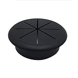 HYCC 2-3/8" Flexible Desk Grommet - Color: Black - 10 Pack