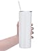 Mother of The Bride - 20 oz Stainless Steel Skinny Tumbler (White and Gold)