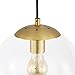 Light Society Zeno Globe Pendant, Clear Glass with Brass Finish, Contemporary Mid Century Modern Style Lighting Fixture (LS-C175-BRS-CLR)