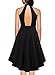 Womens Dresses Halter Neck Sleeveless Backless High Low Cocktail Skater Dress Black M