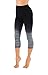 CodeFit Yoga Power Flex Dry-Fit Pants Workout Printed Leggings Ombre Print (S/M USA 4-6, 6c908-blk/Chl)