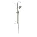hansgrohe Raindance S Easy Install 6-inch Handheld Shower Head Set Modern 3 Spray BalanceAir, WhirlAir, RainAir Air Infusion with Airpower with QuickClean with Hose and Wallbar in Brushed Nickel, 2.5 GPM, 04266820