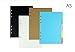 Chris-Wang 4Pack White/Black/Colored/Brown Tab Dividers Index Classified Lables Filler Project Sorter Pages for A5 6-Holes Ring Binders/Planner/Notebook
