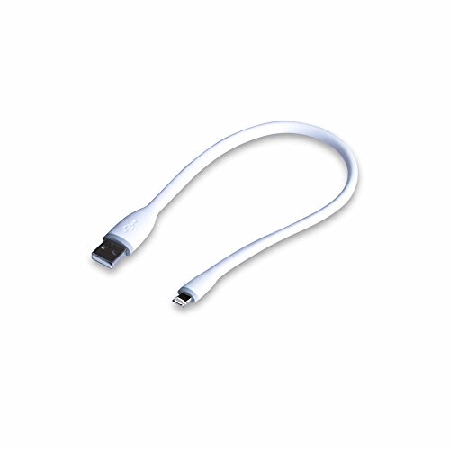 gofancoFlexible & Durable Silicone MFi Certified Charge & sync Cable Compatible with Apple Devices (White) for iDevices - 13.6 inches (35cm) (Lightning35cmW)