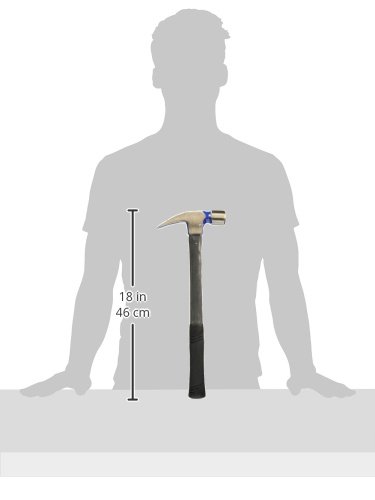 Vaughan & Bushnell FS505M 999 Straight Claw Fiberglass Handle Hammer with Milled Face, 17-Inch Length