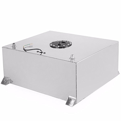 STKUSA 20 Aluminum Gallon Fuel Cell Tank Lightweight Polished Fuel Cell Tank DIY