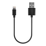 [Buy One Headphone Get One Lightning Cable] Lightning Cable, iTECHOR Lightning Cable 1ft / 0.3m Short USB Charger and Sync Cable for iPhone, iPod and iPad (Black)