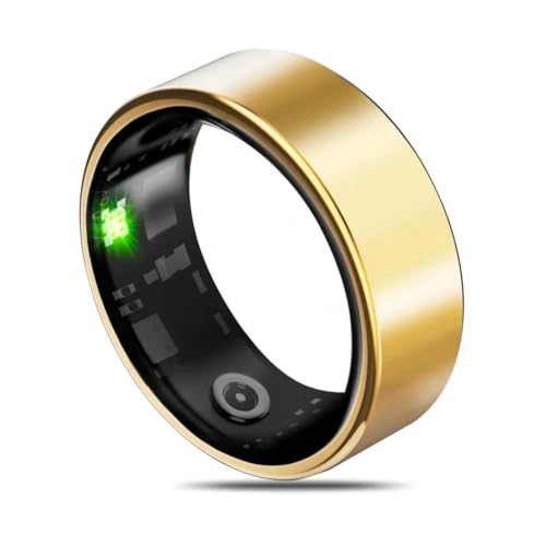 Photo 1 of Milavan Smart Health Ring for Women Men Fitness Tracker with Heart Rate, Blood Oxygen, Yellow 9