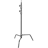 Neewer Heavy Duty Light Stand with Detachable Base, 5-10 feet/1.6-3.2 meters Adjustable C Stand with 2 Risers for Studio Photography Location Shooting, Aluminum Alloy, Max Load Capacity 22 pounds