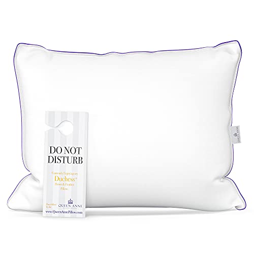 Standard Size Ethical Goose and Duck Down Feather Pillow for Sleeping Hypoallergenic European