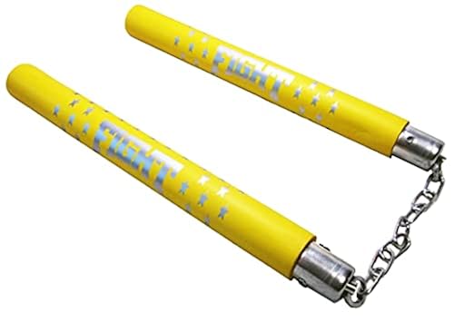 2 Nunchakus En Mousse Fayscingo - Sécurité Rembourrés Pour Enfants Et Débutants - Arts Martiaux - Noir/Bleu/Jaune/Rouge