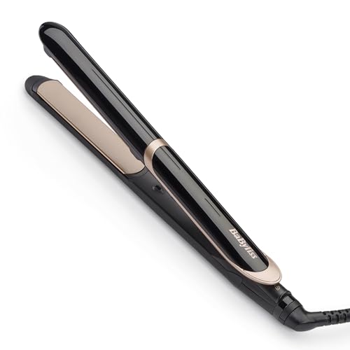 Plancha de Pelo Super Smooth - Tecnología iónica anti frizz, Alfombrilla térmica, Placas de cerámica para peinados ultrasuaves, Calentamiento rápido, 6 ajustes de 140°C a 235°C, ST393E