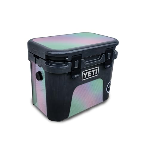 Carbon Fiber Skin Compatible with Yeti Roadie 15 Hard Cooler - Cotton Candy - P…