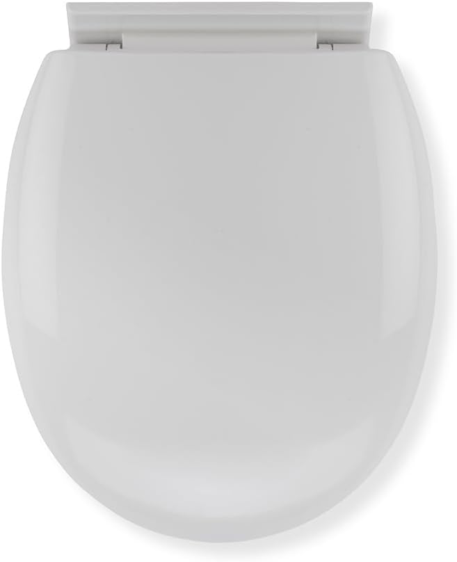 Croydex Soft Close Toilet Seat O Shape White Polypropylene Antibacterial