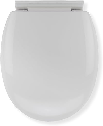 Croydex Soft Close Toilet Seat O Shape White Polypropylene Antibacterial