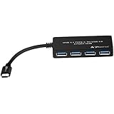 Portta USB 3.1 Type-C to 4 USB 3.0 Type-A HUB Support 5Gbps Data Transmission Plug and Play Compliant USB 3.1 Gen 1 USB 3.0 USB 2.0 USB 1.1 for U Disk Mouse SSD or other USB Devices