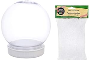 TOY Holiday Christmas Tree Decoration Decor Decorations Home Office Shatterproof Classroom (Bonus Bells) Plastic DIY Snow Globes Snowglobes Crafter's Square Faux Snow
