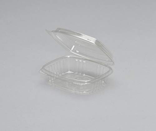 Clear hinged Container, Deli Container, Produce Container, Dips & Spreads, Recyclable, BPA Free, Made in The USA. 200 Pieces per case.