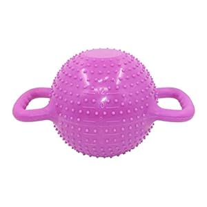 SNOWINSPRING 6KG Yoga Injection Massage Kettle Bell Double Handle Women Pilates Massage Dumbbell -Purple