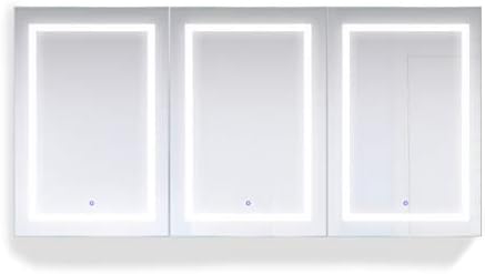 Amazon Com Krugg Led Medicine Cabinet 72 Inch X 36 Inch Recessed Or Surface Mount Mirror Cabinet W Dimmer Defogger 3x Makeup Mirror Inside Outlet Usb Left Right