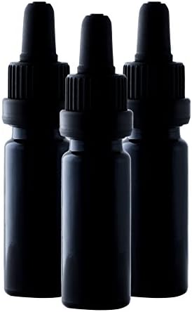 VIOLUX 10ml Violet Glass Bottle w/ Glass Pipette - 3 PACK