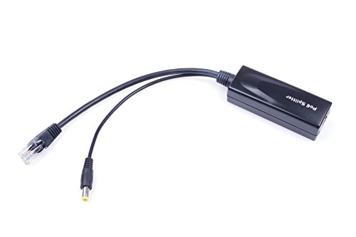 12V 1A PoE Splitter Power Over Ethernet 12Watt Input 48V (44V-57V) to 12V IEEE802.3af 10/100Mbps DC Jack 5.5x2.1mm for Surveillance Camera, Ethernet Switch, Wi-Fi AP/Range Extender/Bridges