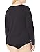 Kanu Surf Women's Plus Size Solid UPF 50+ Long Sleeve Swim Shirt Rashguard, Black, 3X