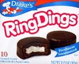 Drake's Cakes Ring Dings, 10 cakes, 14 oz(pack of 2)